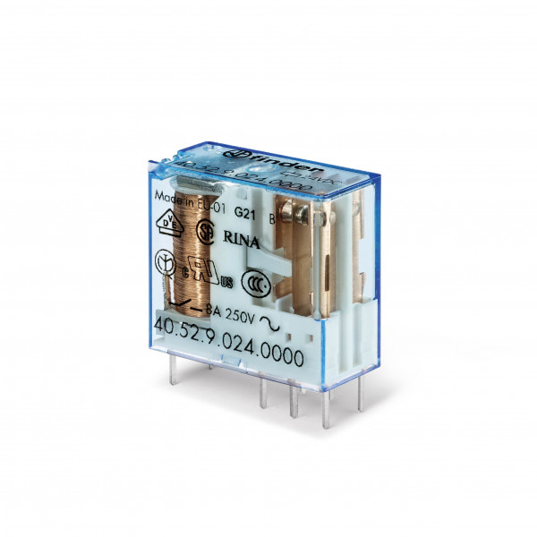 Relais circuit imprimé 2rt 8a 14v dc, agni, lavable (405290140001)