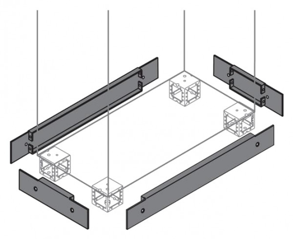 Habillage socle latéral 100x400 x2