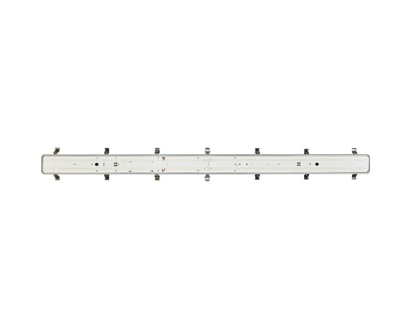 Luminaire étanche double 1800mm 60w 4000k, secours et détecteur, ip65 et ik08