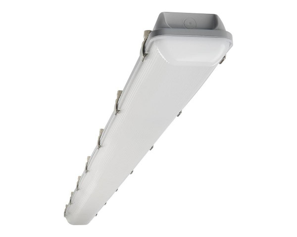 Luminaire étanche double 1800mm 60w 4000k, secours et détecteur, ip65 et ik08