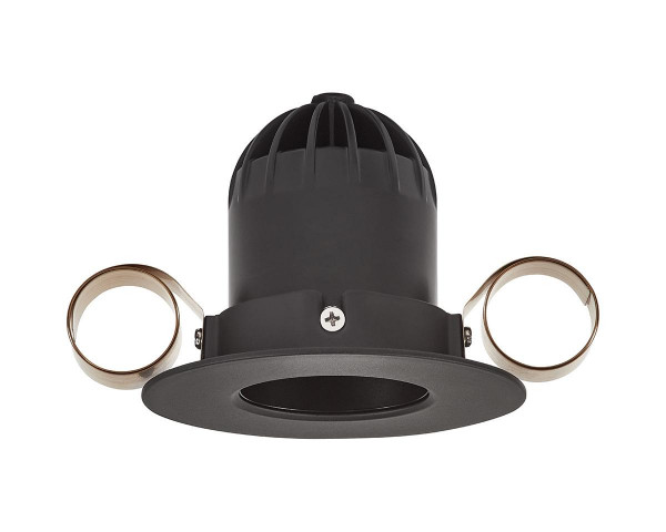 Encastré 1901 noir fixe 2700k faisceau intensif dim 1-10v ip65