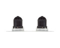 Encastré 1901 noir trimless double fixe 4000k faisceau extensif dim 1-10v