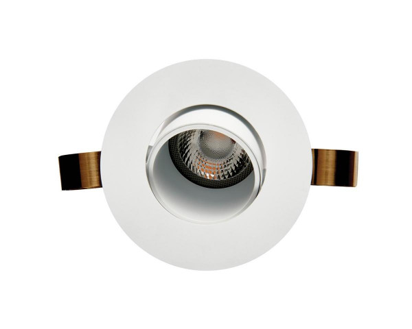 Encastré 1901 rond blanc orientable 4000k faisceau moyen dim 1-10v