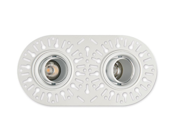 Encastré 1901 blanc trimless double orientable  2700k faisceau intensif dim 230v