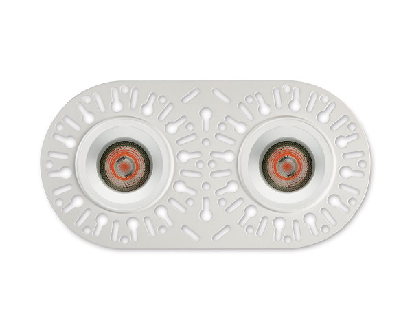 Encastré 1901 blanc trimless double fixe 3000k faisceau moyen dim 230v