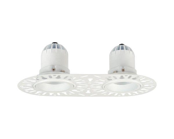 Encastré 1901 blanc trimless double fixe 3000k faisceau extensif dim 230v