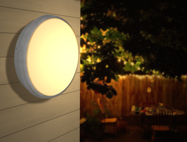 Applique Ronde Grise IP44 LED 18 W 1220 lm 3000 K LUNA Arlux