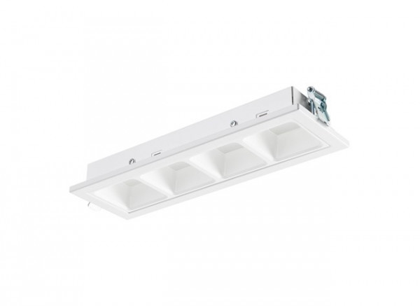 Luminaires tertiaire et scolaire encastrés - r4 cells luminaire led encastré complément des projets réalisés avec les autres luminaires de la gamme optix -   830  9w 1098lm blanc