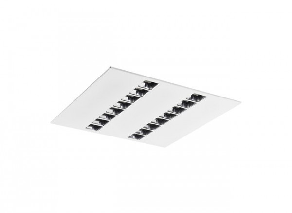 Luminaires tertiaire et scolaire encastrés - optix luminaire led encastré 600x600mm 2 lignes 26w 3200lm 830 aluminium