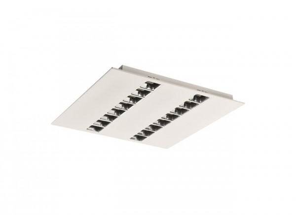 Luminaires tertiaire et scolaire encastrés - optix luminaire led encastré 600x600mm 2 lignes so 23w 2900lm 830 aluminium da