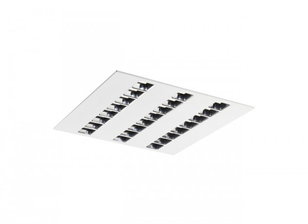 Luminaires tertiaire et scolaire encastrés - optix luminaire led encastré 600x600mm 3 lignes 26w 3250lm 830 aluminium