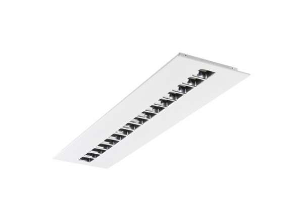 Luminaires tertiaire et scolaire encastrés - optix luminaire led encastré 1200x300mm 1 ligne 26w 3200lm 830 aluminium