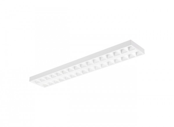 Luminaires tertiaire et scolaire surface et suspendu - optix plafonnier led basse luminance montage en saillie 1200 2l 23w 3400lm 830 blanc