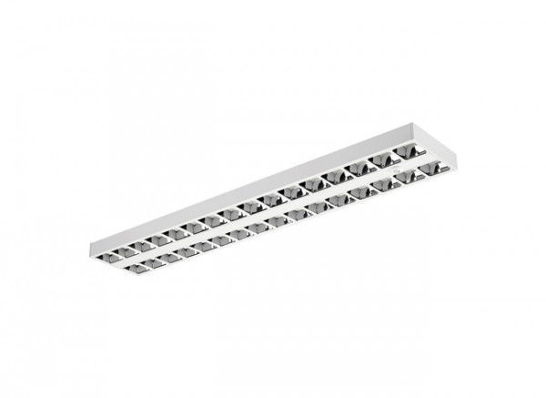 Luminaires tertiaire et scolaire surface et suspendu - optix plafonnier led basse luminance montage en saillie 1200 2l 37w 5600lm 840 d/i ho aluminium ssa