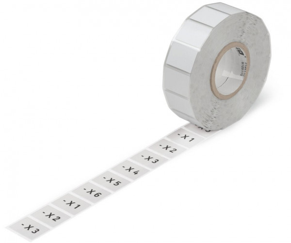 Etiquettes boutonnerie argent (27x12,5mm) - 1000 étiquettes / rouleau