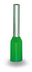Embout rebord plastique vert, étamé, 0,34 mm², l=12,5 mm