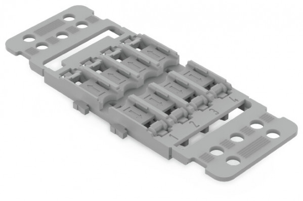 Adaptateur de montage 4 voies avec pied à encliqueter av décharge