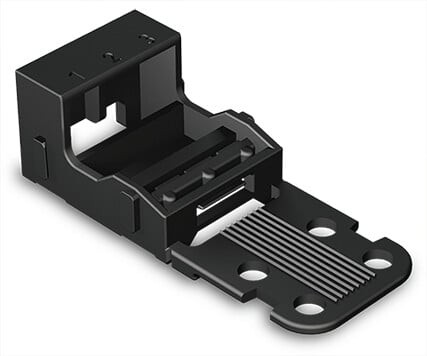 Adapt. fix pour bornes à 3 conducteurs série 221 - 4 mm², noir