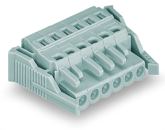 Connecteur femelle droit,avec cliquets de verrouillage, possibilité de codage,av