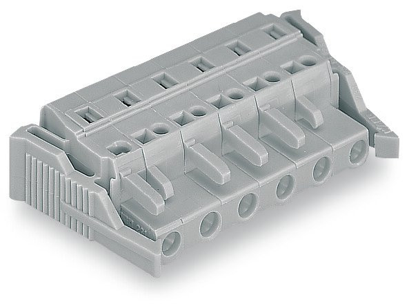 Connecteur femelle droit,avec cliquets de verrouillage, possibilité de codage,av