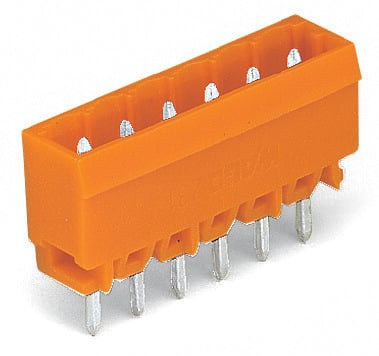 Connecteur mâle tht 1.0 x 1.0 mm solder pin droit, orange