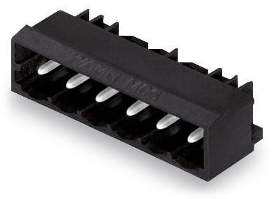 Connecteur mâle thr 1.2 x 1.2 mm solder pin coudé, noir