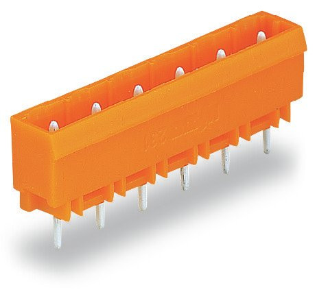 Connecteur mâle tht 1.0 x 1.0 mm solder pin droit, orange