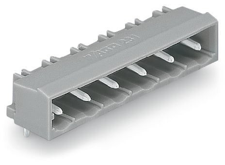 Connecteur mâle tht 1.0 x 1.0 mm solder pin coudé, gris