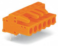 Connecteur femelle tht 0.6 x 1.0 mm solder pin coudé, orange