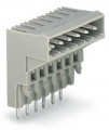 Connecteur mâle à plusieurs étages tht 1.0 x 1.0 mm solder pin coudé, gris