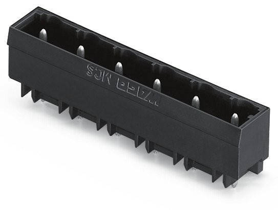 Connecteur mâle thr 1.2 x 1.2 mm solder pin droit, noir