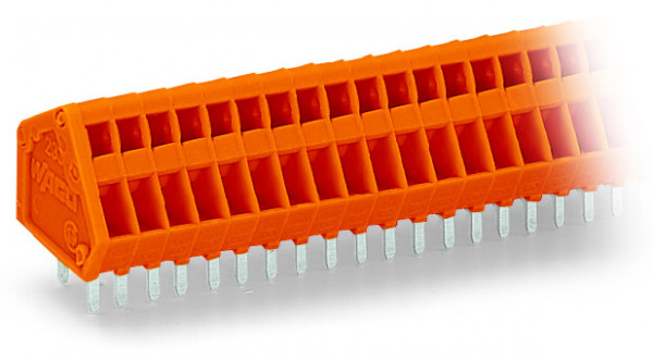 Barrette à bornes ci pas 2,54 mm 2 pôles sans poussoir, orange