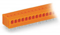 Borne pour circuits imprimés 1,5mm² pas3.81mm 10 pôles, orange