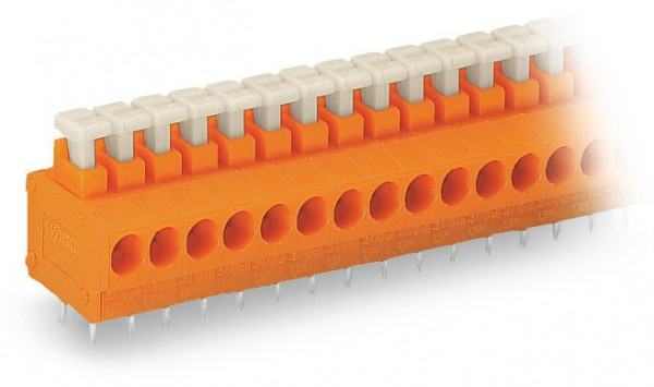 Borne pour ci  bouton-poussoir 1,5mm² pas3.81mm 12 pôles, orange