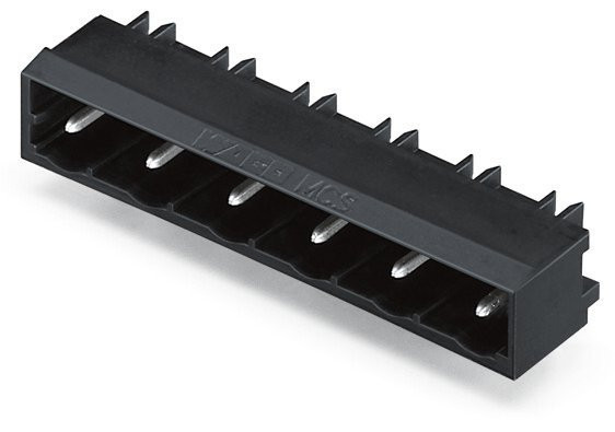 Connecteur mâle thr 1.0 x 1.0 mm solder pin coudé, noir