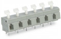 Borne pour circuits imprimés bouton-poussoir 2,5mm² pas 10/10,16mm 9 pôles, gris