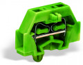 Borne modulaire 2c / 1,5 mm² / vert-jaune / pied de fixation
