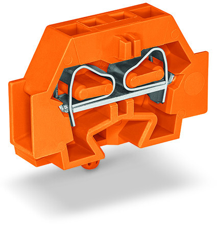 Borne modulaire 2c / 4 mm² / orange / pied de fixation