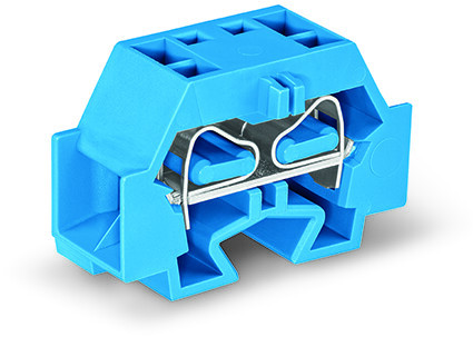 Borne modulaire 4c / 4 mm² / bleu / pied de fixation