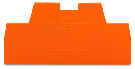 Plaque intermédiaire et d'extrémité / orange, epaisseur 1,1 mm