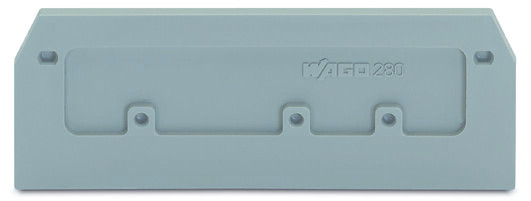 Plaque intermediaire et d'extrémité gris épaisseur 2,5 mm série 280
