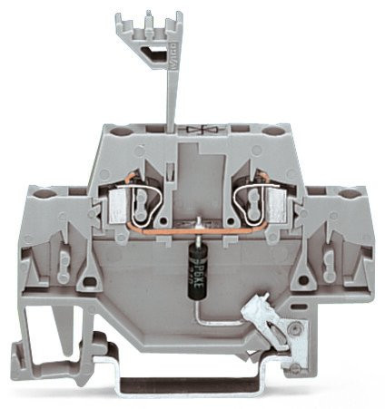 Borne avec diode de suppression et avec dérivation directe au rail ts35