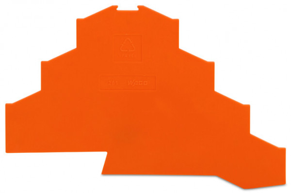Plaque intermédiaire et d'extrémité / orange, 1 mm