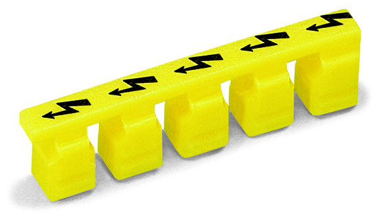 Couverture protectrice de signalisation de danger pour 5 bornes / jaune