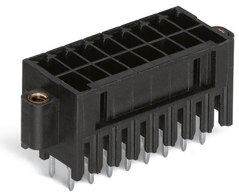 Connecteur mâle tht, 2 rangées 0.8 x 0.8 mm solder pin droit, noir