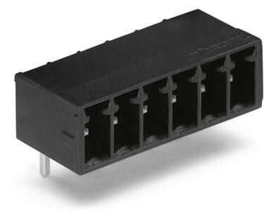 Connecteur mâle tht 0.8 x 0.8 mm solder pin coudé, noir