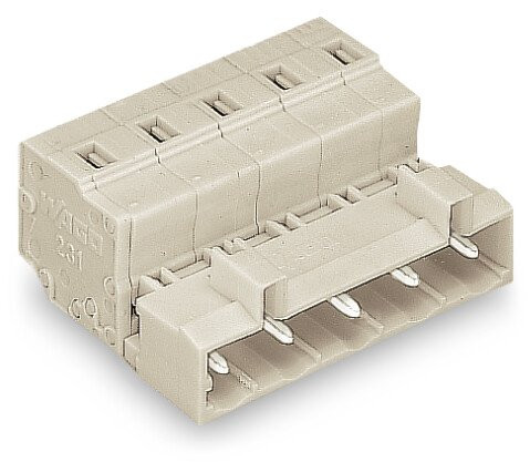 Connecteur mâle avec cage clamp, avec parois latérales, 7 pôles