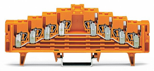 Borne équipotentielle à 4 étages orange