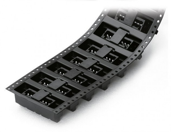 Connecteur mâle thr 0.8 x 0.8 mm solder pin droit, noir