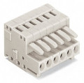 Connecteur femelle détrompé / 4 pôles / 1,5 mm² / pas 3,5 mm / gris clair